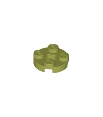 LEGO - Plaat, rond 2 x 2 met as-gat - Olive Green | N - Thumbnail