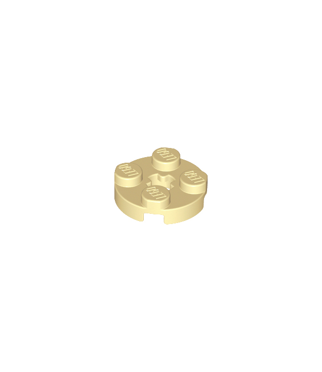 LEGO - Plaat, rond 2 x 2 met as-gat - Tan | N