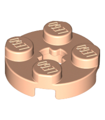 LEGO - Plaat, rond 2 x 2 met as-gat - Light Nougat | N - Thumbnail