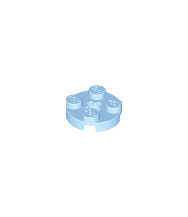 LEGO - Plaat, rond 2 x 2 met as-gat - Bright Light Blue | N