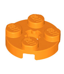 LEGO - Plaat, rond 2 x 2 met as-gat - Orange | N - Thumbnail