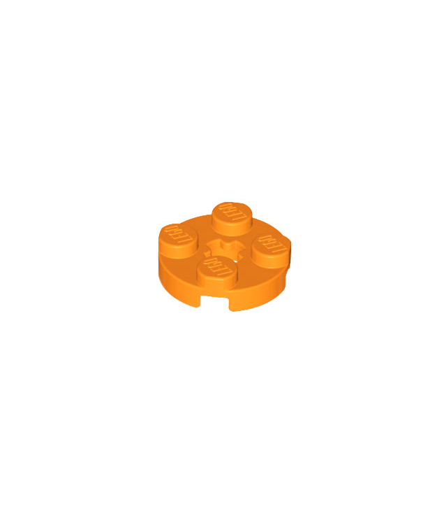 LEGO - Plaat, rond 2 x 2 met as-gat - Orange | N