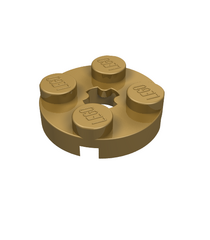 LEGO - Plaat, rond 2 x 2 met as-gat - Pearl Gold | N - Thumbnail