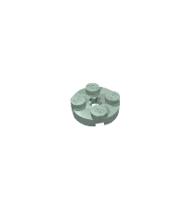 LEGO - Plaat, rond 2 x 2 met as-gat - Sand Green | N - Thumbnail