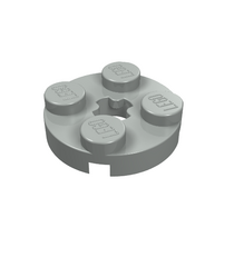 LEGO - Plaat, rond 2 x 2 met as-gat - Light Gray | N - Thumbnail