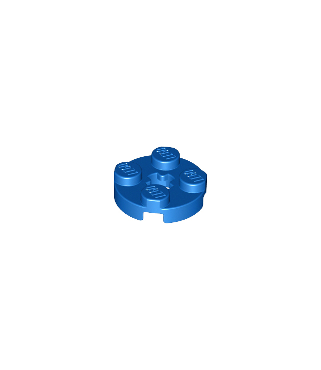 LEGO - Plaat, rond 2 x 2 met as-gat - Blue | N