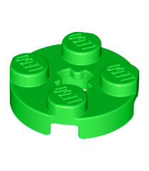 LEGO - Plaat, rond 2 x 2 met as-gat - Bright Green | N - Thumbnail