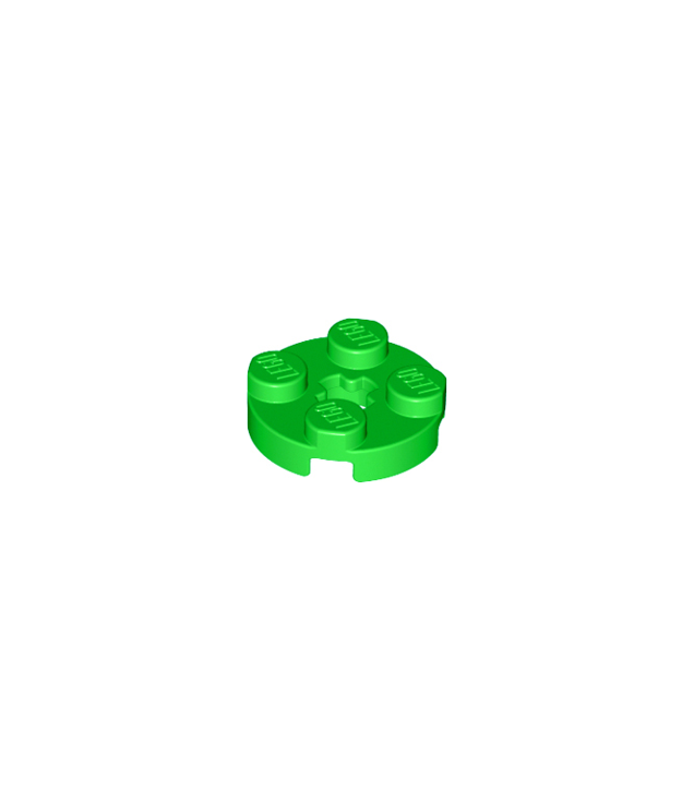 LEGO - Plaat, rond 2 x 2 met as-gat - Bright Green | N