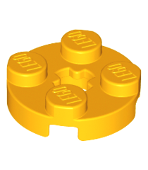 LEGO - Plaat, rond 2 x 2 met as-gat - Bright Light Orange | N - Thumbnail