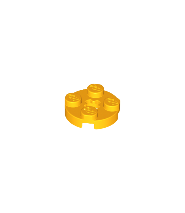 LEGO - Plaat, rond 2 x 2 met as-gat - Bright Light Orange | N