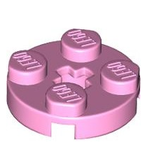 LEGO - Plaat, rond 2 x 2 met as-gat - Bright Pink | N - Thumbnail