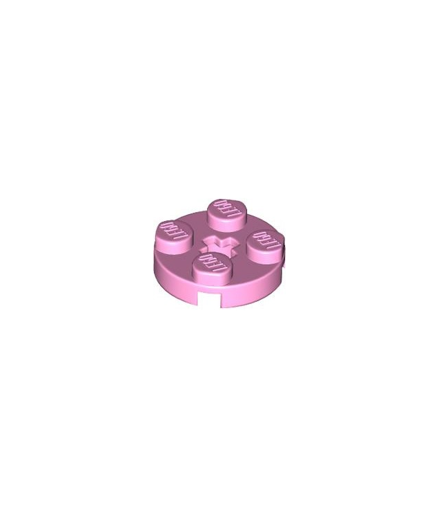 LEGO - Plaat, rond 2 x 2 met as-gat - Bright Pink | N