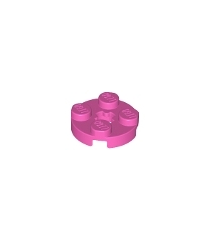 LEGO - Plaat, rond 2 x 2 met as-gat - Dark Pink | N - Thumbnail