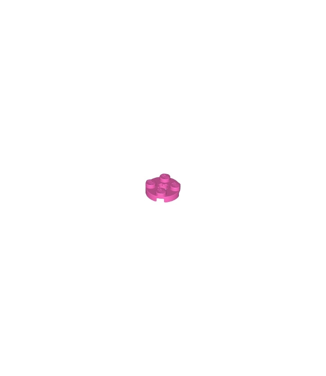 LEGO - Plaat, rond 2 x 2 met as-gat - Dark Pink | N