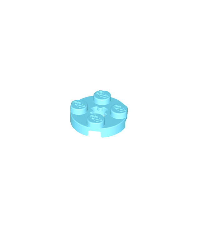 LEGO - Plaat, rond 2 x 2 met as-gat - Medium Azure | N