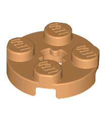 LEGO - Plaat, rond 2 x 2 met as-gat - Medium Nougat | N - Thumbnail