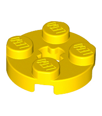 LEGO - Plaat, rond 2 x 2 met as-gat - Yellow | N - Thumbnail