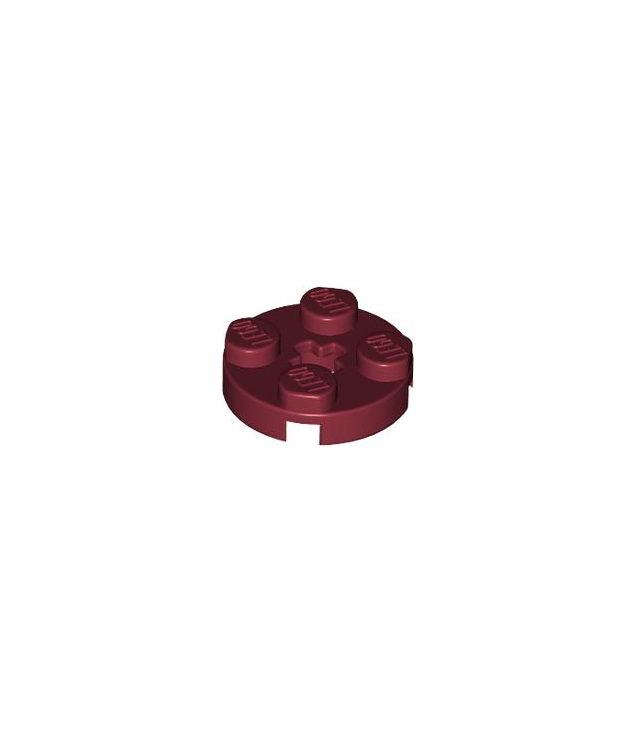 LEGO - Plaat, rond 2 x 2 met as-gat - Dark Red | N