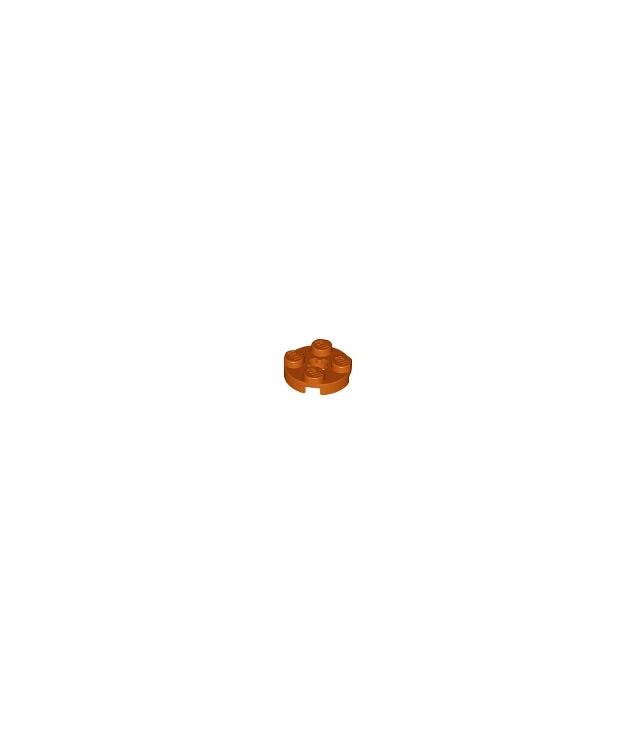 LEGO - Plaat, rond 2 x 2 met as-gat - Dark Orange | N