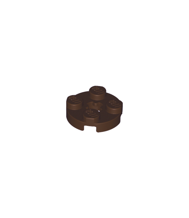 LEGO - Plaat, rond 2 x 2 met as-gat - Dark Brown | N