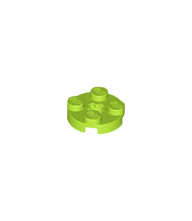 LEGO - Plaat, rond 2 x 2 met as-gat - Lime | N