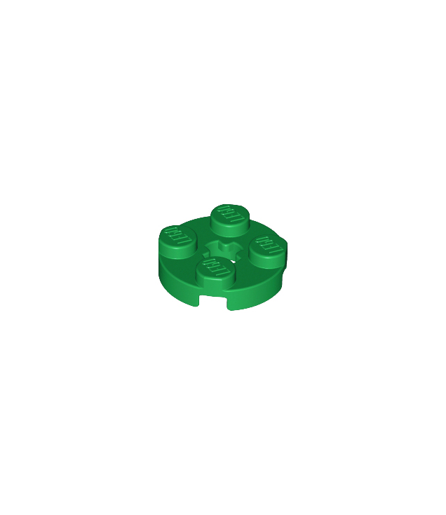 LEGO - Plaat, rond 2 x 2 met as-gat - Green | N