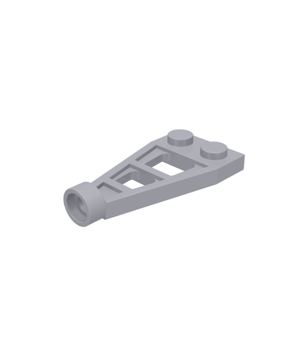 LEGO - Plaat, gemodificeerd 1 x 2 met lange nophouder (ruimtevleugel) - Light Bluish Gray | N