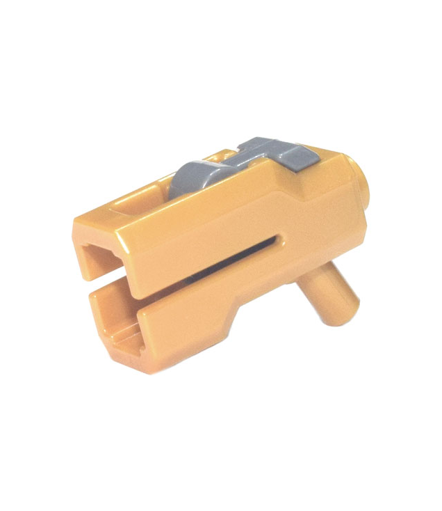 LEGO - Minifiguur-wapen, bazooka / mini-blaster met donkerblauwgrijze trekker (69767 / 69755) - Pearl Gold | N