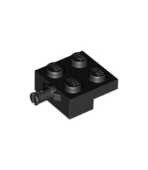 LEGO - Plaat, gemodificeerd 2 x 2 met wielhouder - Black | N - Thumbnail