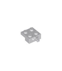 LEGO - Plaat, gemodificeerd 2 x 2 met wielhouder - Light Bluish Gray | N - Thumbnail