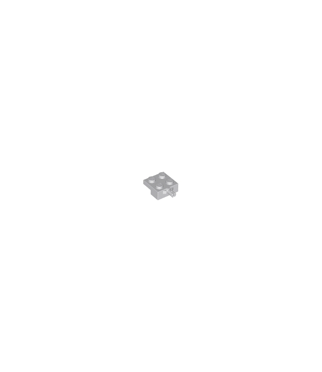 LEGO - Plaat, gemodificeerd 2 x 2 met wielhouder - Light Bluish Gray | N