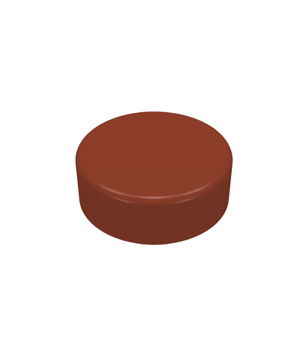 LEGO - Tegel, rond 1 x 1 - Reddish Brown | N