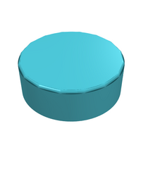 LEGO - Tegel, rond 1 x 1 - Medium Azure | N - Thumbnail