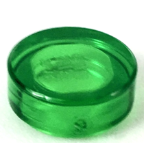 LEGO - Tegel, rond 1 x 1 - Trans-Green | N - Thumbnail
