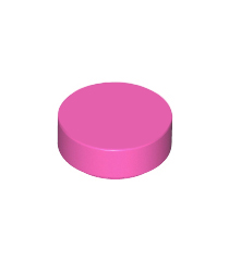 LEGO - Tegel, rond 1 x 1 - Dark Pink | N - Thumbnail
