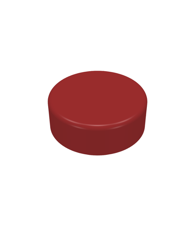 LEGO - Tegel, rond 1 x 1 - Dark Red | N