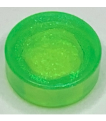 LEGO - Tegel, rond 1 x 1 - Satin Trans-Bright Green | N - Thumbnail