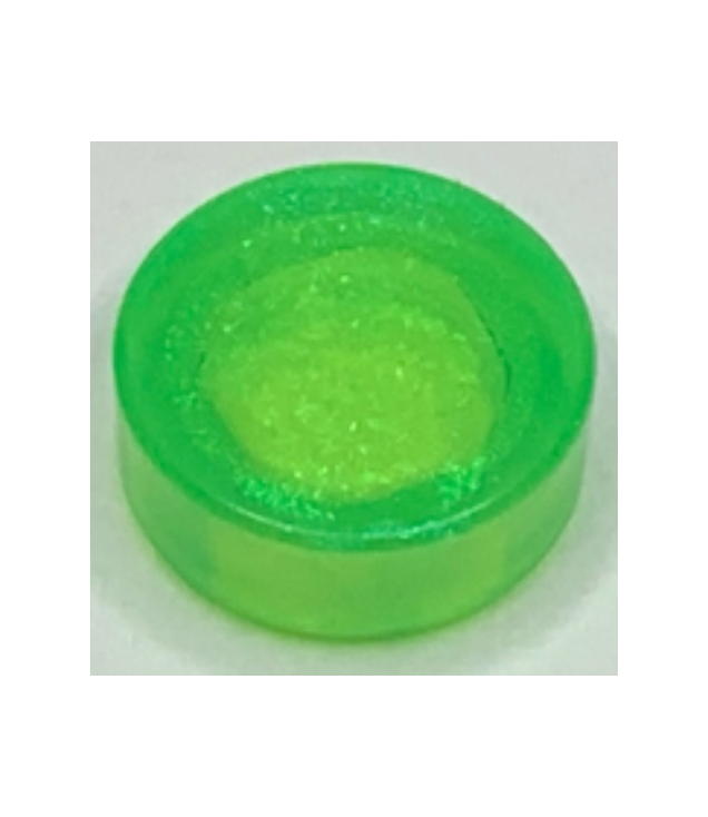 LEGO - Tegel, rond 1 x 1 - Satin Trans-Bright Green | N