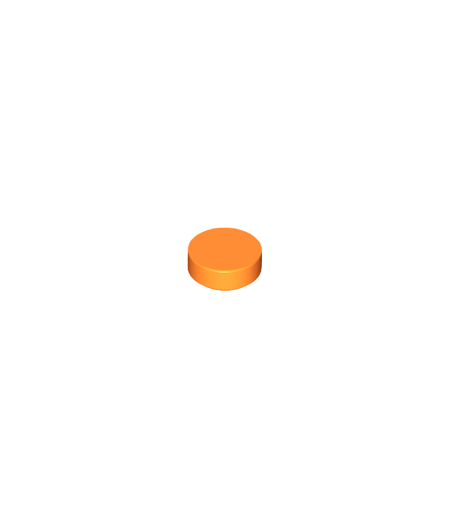 LEGO - Tegel, rond 1 x 1 - Orange | N
