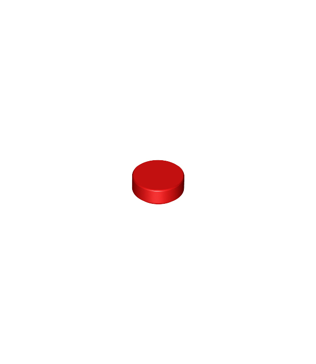 LEGO - Tegel, rond 1 x 1 - Red | N