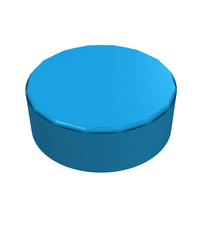 LEGO - Tegel, rond 1 x 1 - Dark Azure | N - Thumbnail