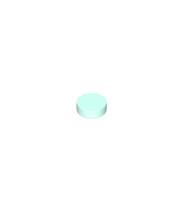 LEGO - Tegel, rond 1 x 1 - Light Aqua | N