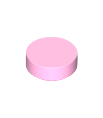 LEGO - Tegel, rond 1 x 1 - Bright Pink | N - Thumbnail