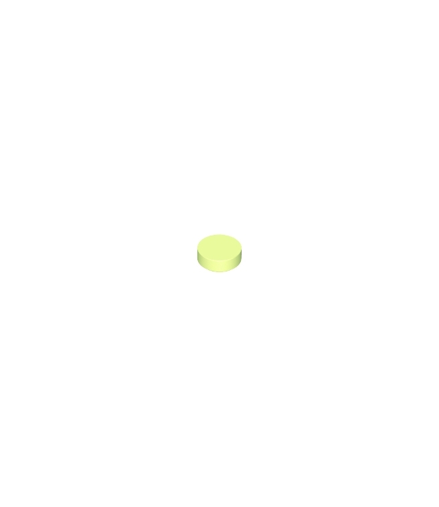 LEGO - Tegel, rond 1 x 1 - Yellowish Green | N