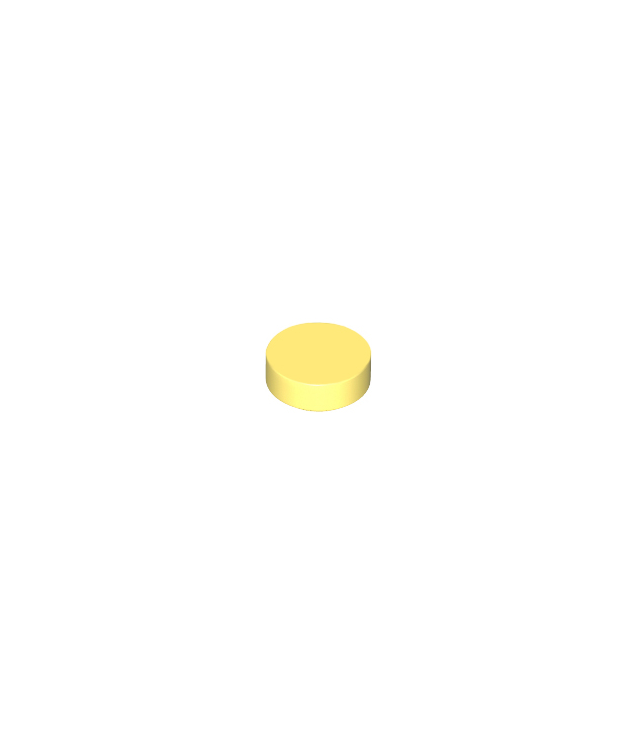 LEGO - Tegel, rond 1 x 1 - Bright Light Yellow | N