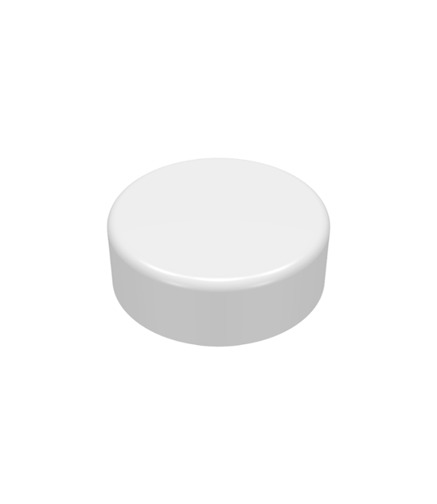 LEGO - Tegel, rond 1 x 1 - White | N