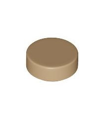 LEGO - Tegel, rond 1 x 1 - Dark Tan | N - Thumbnail