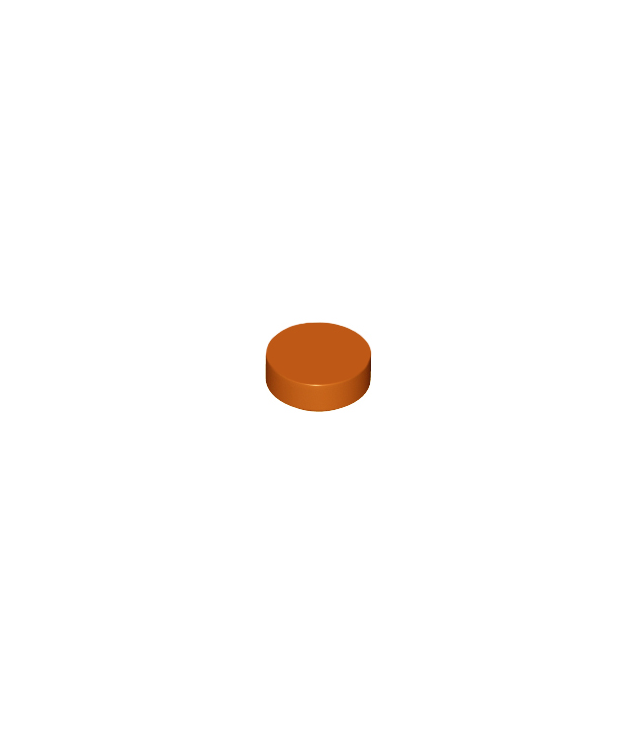 LEGO - Tegel, rond 1 x 1 - Dark Orange | N
