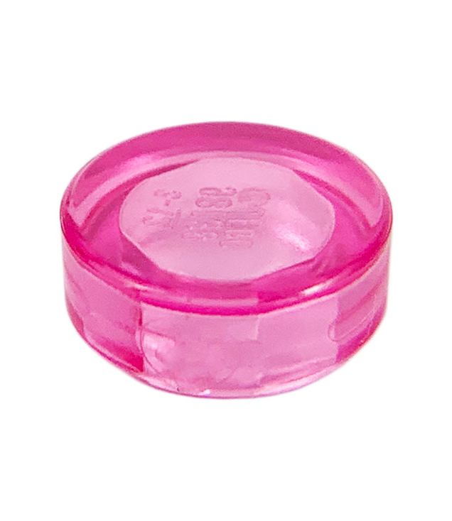 LEGO - Tegel, rond 1 x 1 - Trans-Dark Pink | N
