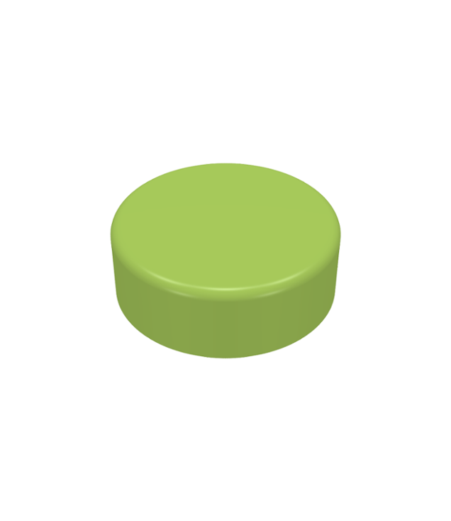 LEGO - Tegel, rond 1 x 1 - Lime | N